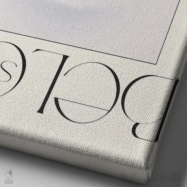 تابلو مینیمال همان گونه که بالا است، پایین هم هست اثر فلاور لاو چایلد - نمای نزدیک بافت بوم