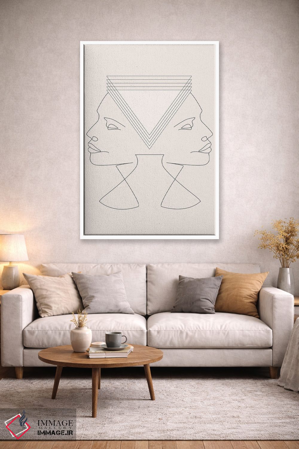 تابلو مینیمال آینه اثر فلاور لاو چایلد - D1W