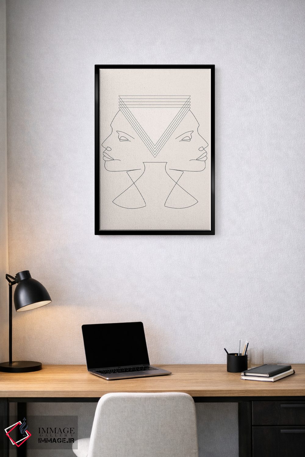 تابلو مینیمال آینه اثر فلاور لاو چایلد - D2B