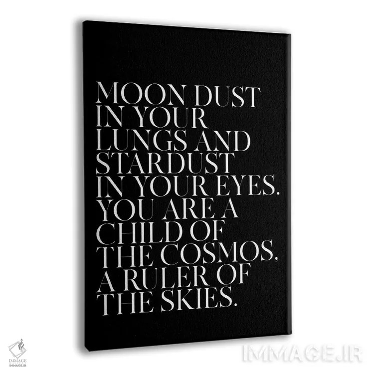 تابلو مدرن گرد ماه اثر فلاور لاو چایلد - نمای پرسپکتیو محصول