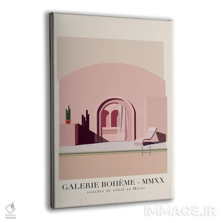 تابلو مینیمال گرگ و میش مراکشی اثر فلاور لاو چایلد - نمای پرسپکتیو محصول