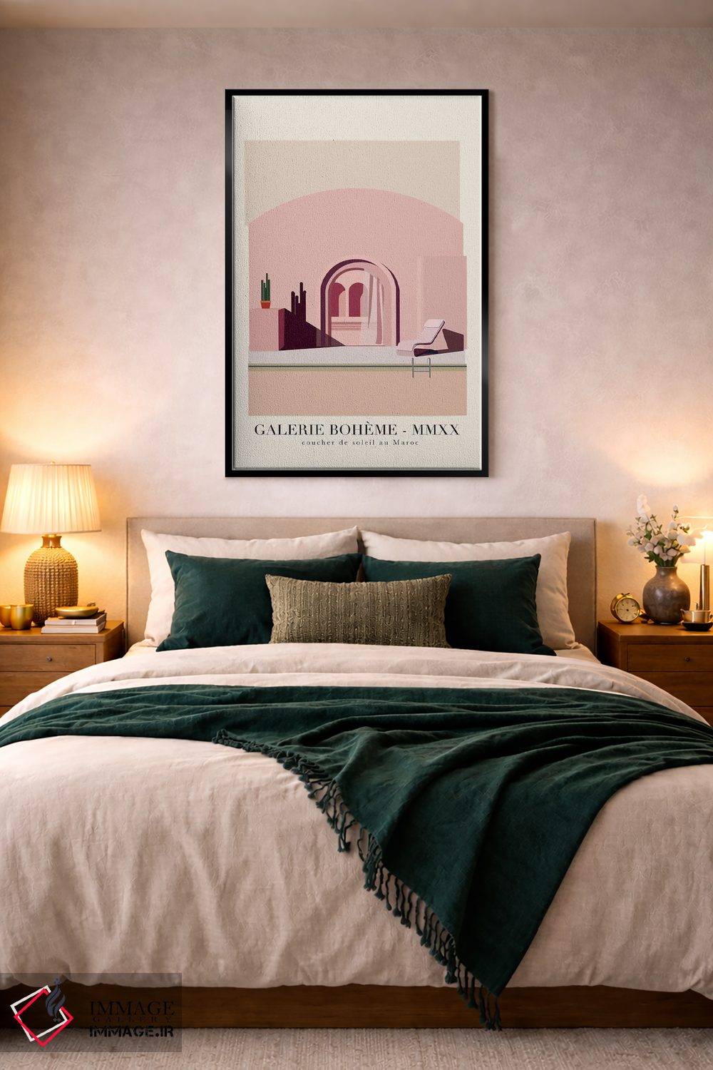 تابلو مینیمال گرگ و میش مراکشی اثر فلاور لاو چایلد - D4B