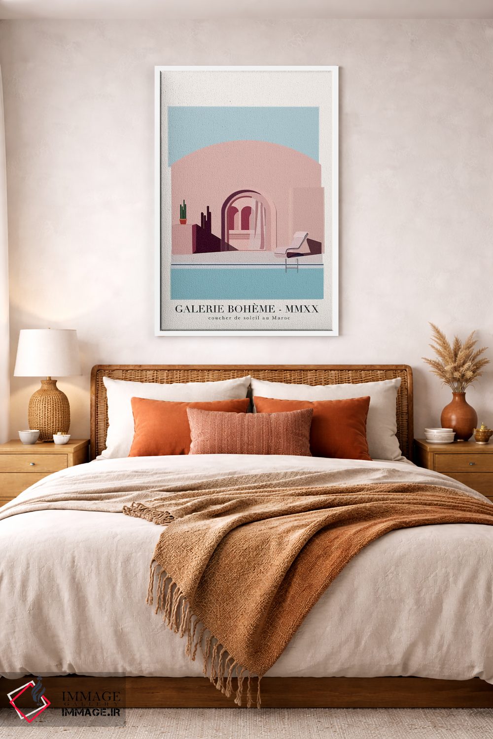 تابلو مینیمال غروب مراکشی اثر فلاور لاو چایلد - D3W