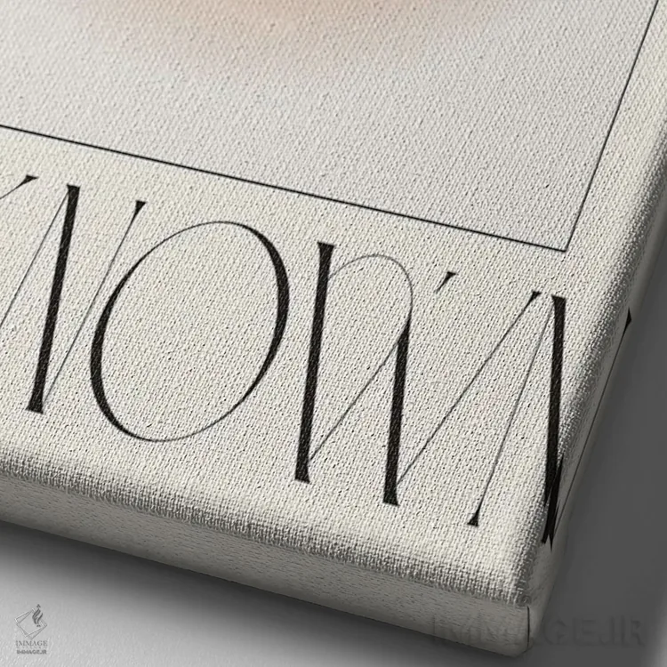 تابلو مینیمال عاشقانه با ناشناخته اثر فلاور لاو چایلد - نمای نزدیک بافت بوم