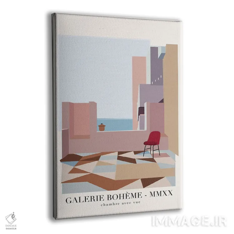 تابلو مدرن اتاق با چشم انداز اثر فلاور لاو چایلد - نمای پرسپکتیو محصول