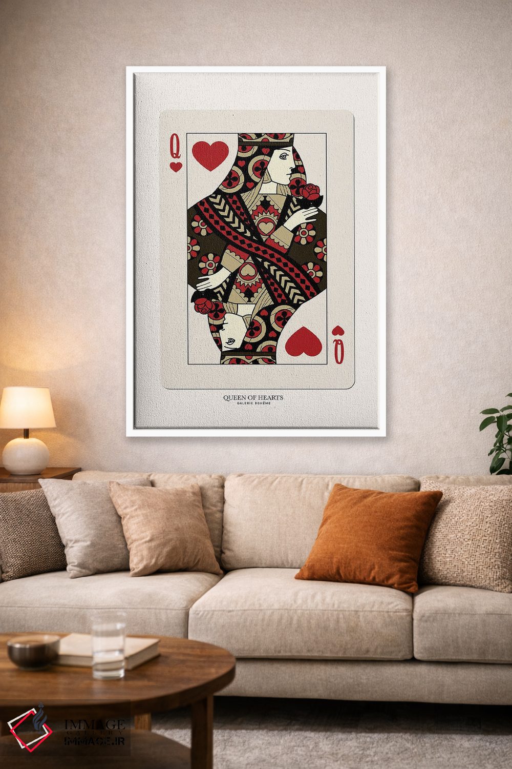 تابلو مدرن ملکه قلب ها اثر فلاور لاو چایلد - D1W