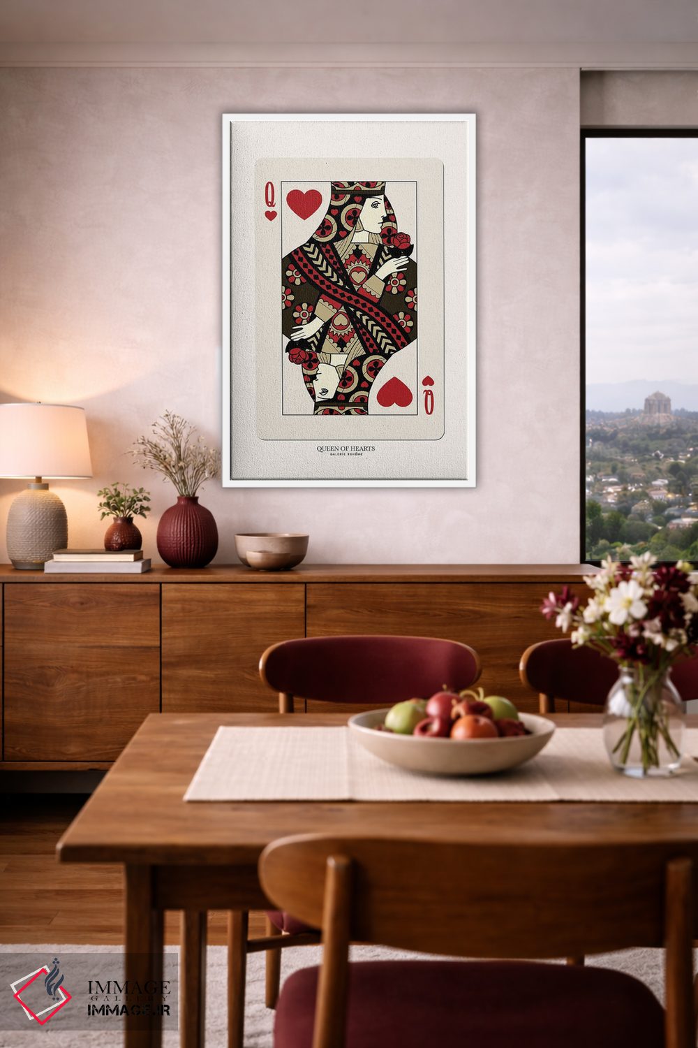 تابلو مدرن ملکه قلب ها اثر فلاور لاو چایلد - D3W