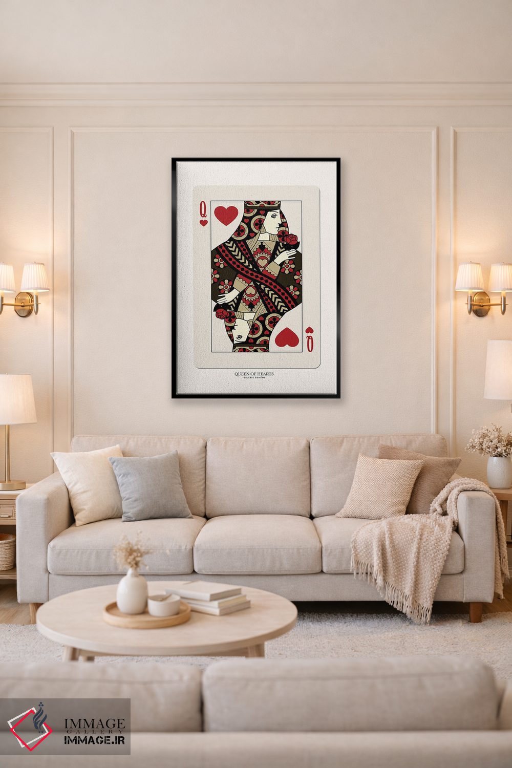 تابلو مدرن ملکه قلب ها اثر فلاور لاو چایلد - D4B