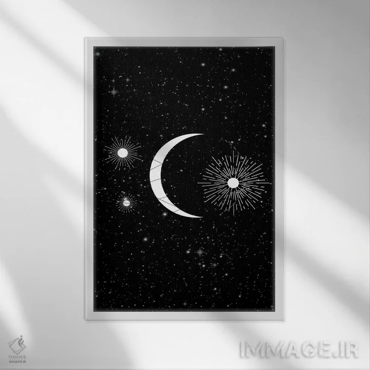 تابلو مدرن چرخه های مقدس اثر فلاور لاو چایلد - نمای قابدار سفید