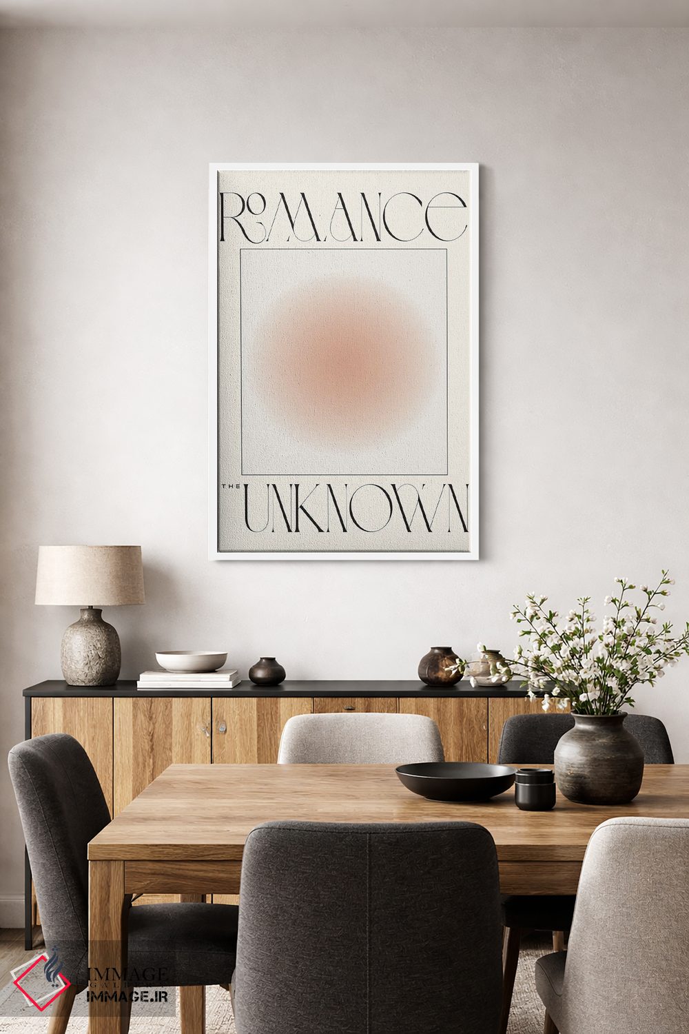 تابلو مینیمال عاشقانه با ناشناخته اثر فلاور لاو چایلد - D4W