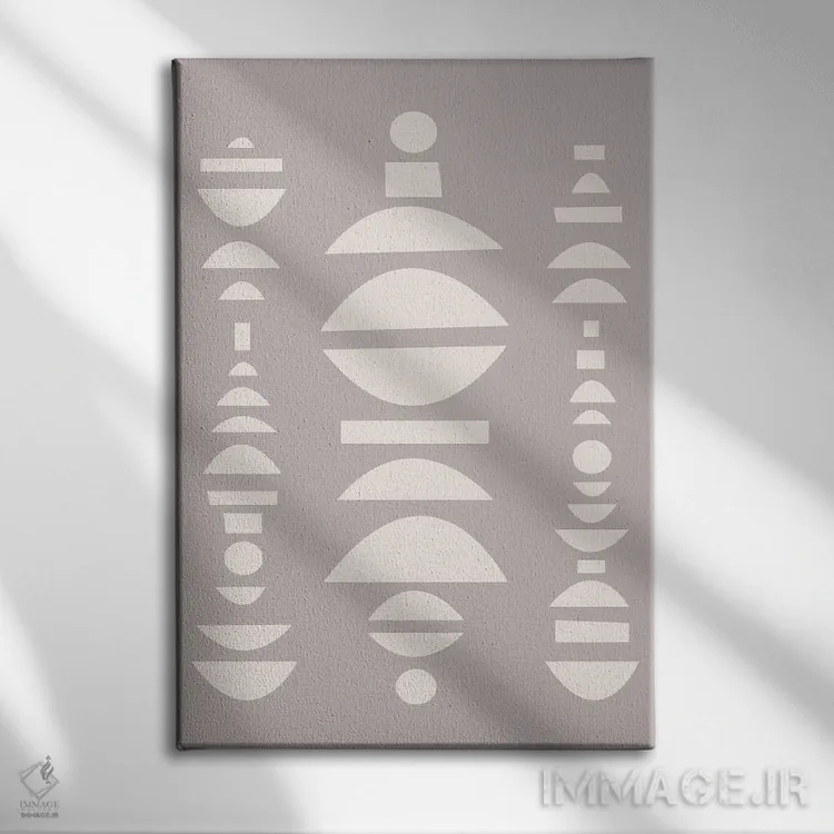 تابلو مینیمال خوش فرم اثر فلاور لاو چایلد - نمای روبهرو روی دیوار