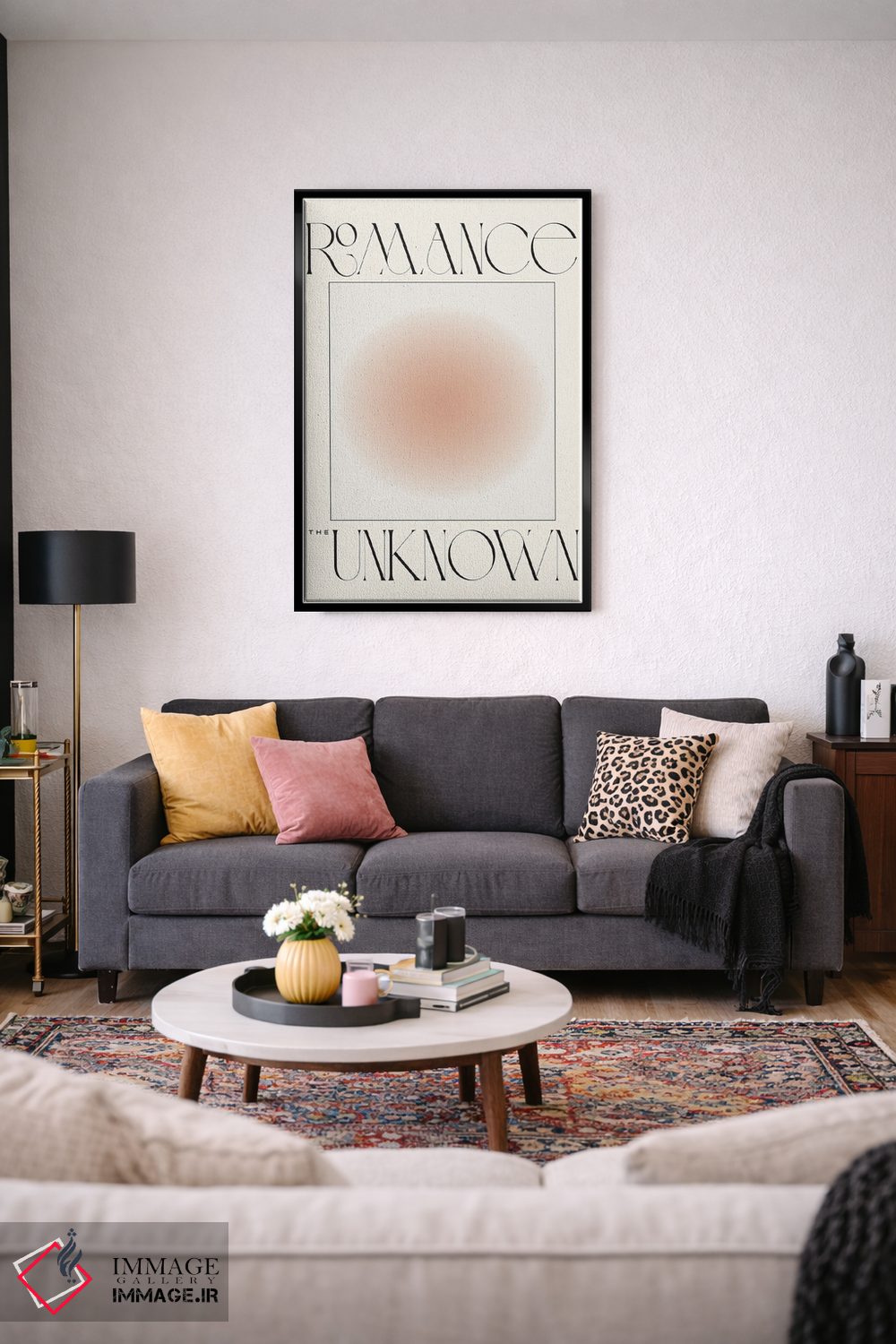 تابلو مینیمال عاشقانه با ناشناخته اثر فلاور لاو چایلد - D5B