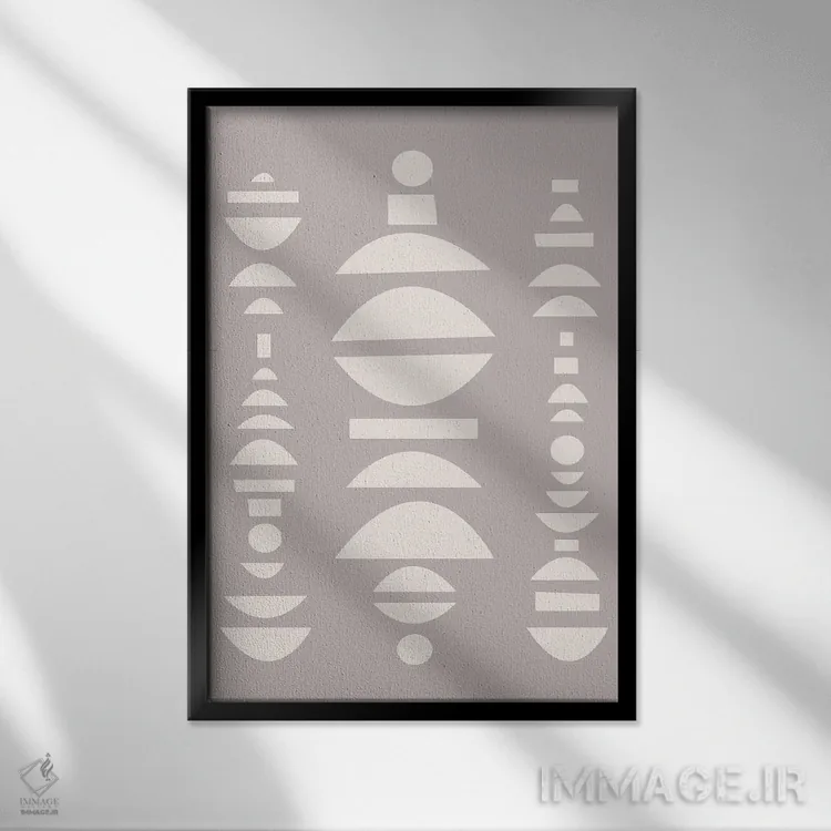 تابلو مینیمال خوش فرم اثر فلاور لاو چایلد - نمای قابدار مشکی