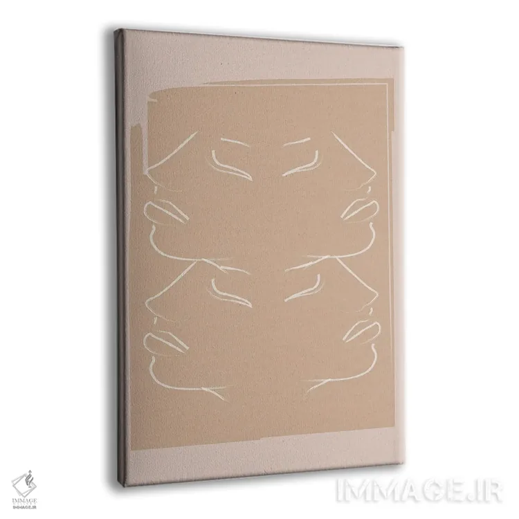 تابلو مینیمال خواهران اثر فلاور لاو چایلد - نمای پرسپکتیو محصول