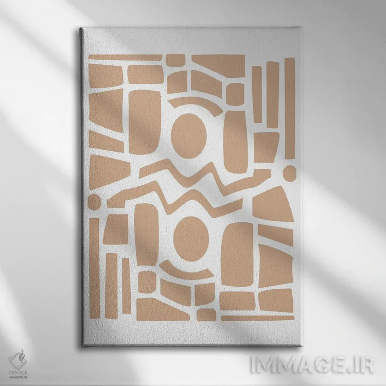 تابلو مینیمال آزتک اثر فلاور لاو چایلد - نمای روبهرو روی دیوار