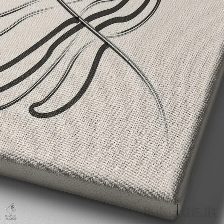 تابلو مینیمال شکوفه زده اثر فلاور لاو چایلد - نمای نزدیک بافت بوم