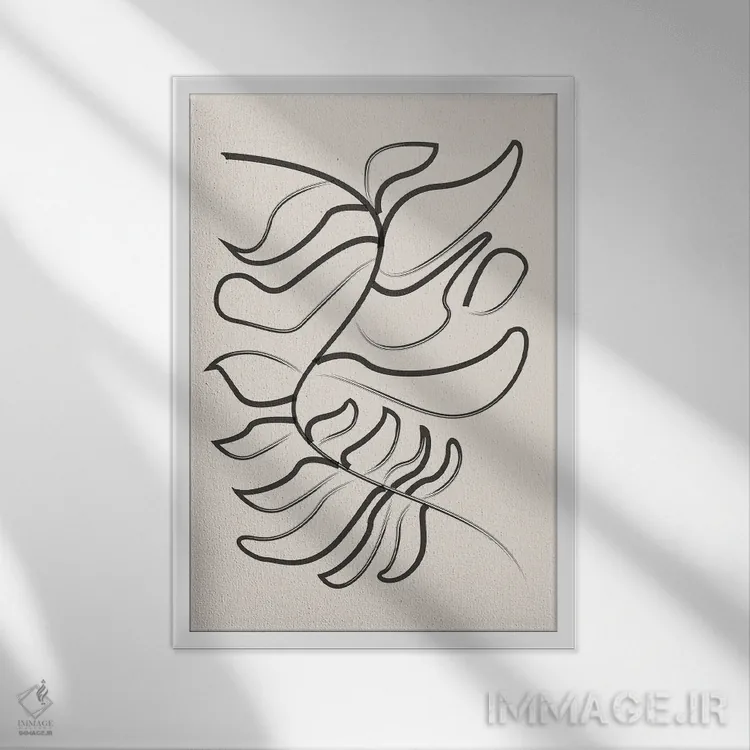 تابلو مینیمال شکوفه زده اثر فلاور لاو چایلد - نمای قابدار سفید