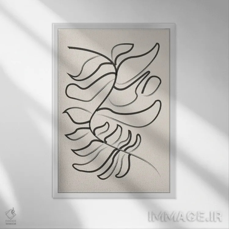 تابلو مینیمال شکوفه زده اثر فلاور لاو چایلد - نمای قابدار سفید