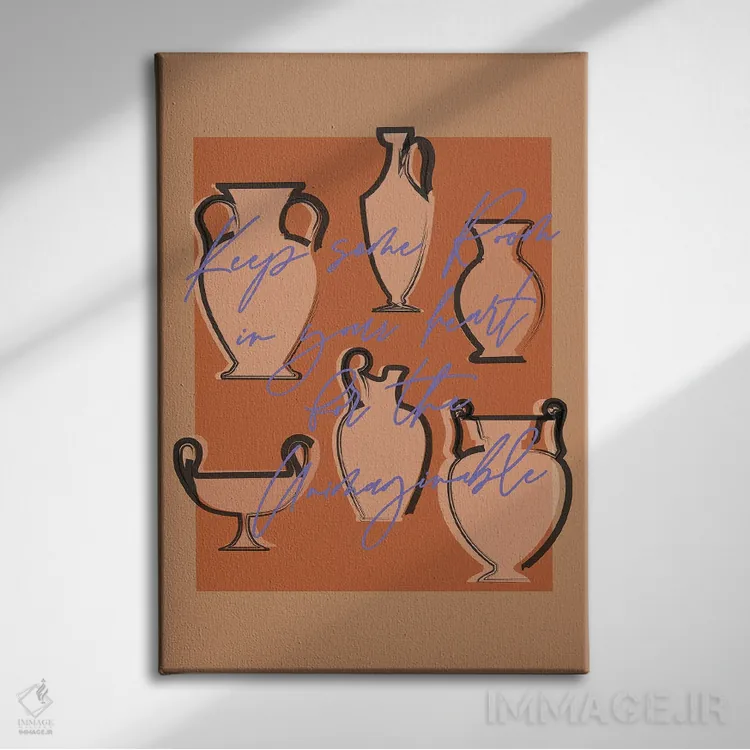 تابلو مینیمال غیرقابل تصور اثر فلاور لاو چایلد - نمای روبهرو روی دیوار