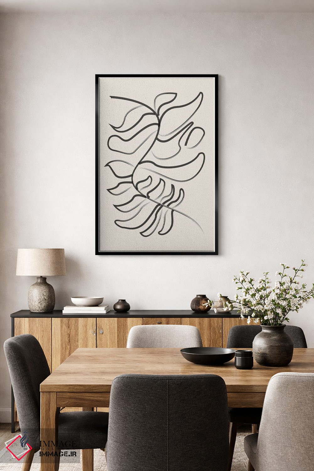 تابلو مینیمال شکوفه زده اثر فلاور لاو چایلد - D5B