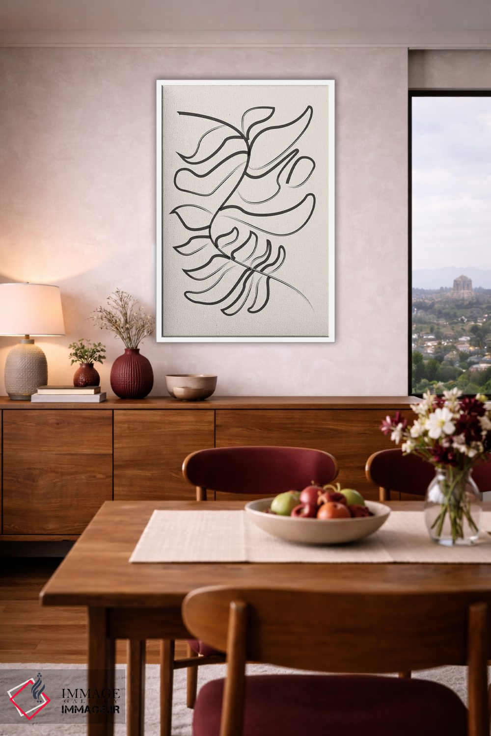 تابلو مینیمال شکوفه زده اثر فلاور لاو چایلد - D4W