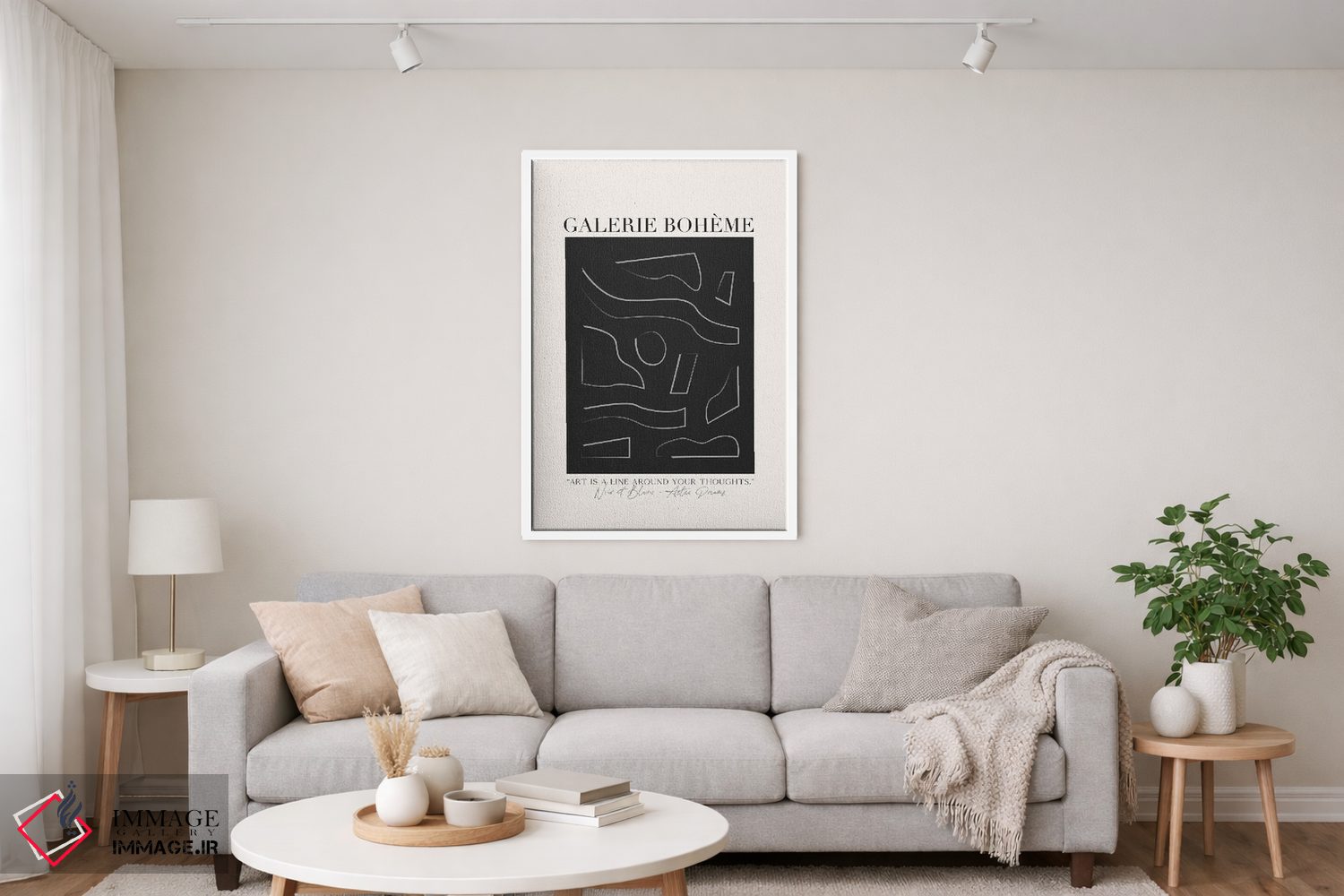 تابلو مینیمال آزتک مشکی اثر فلاور لاو چایلد - D4W