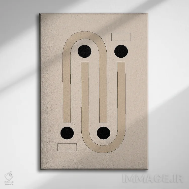 تابلو مینیمال متعادل اثر فلاور لاو چایلد - نمای روبهرو روی دیوار