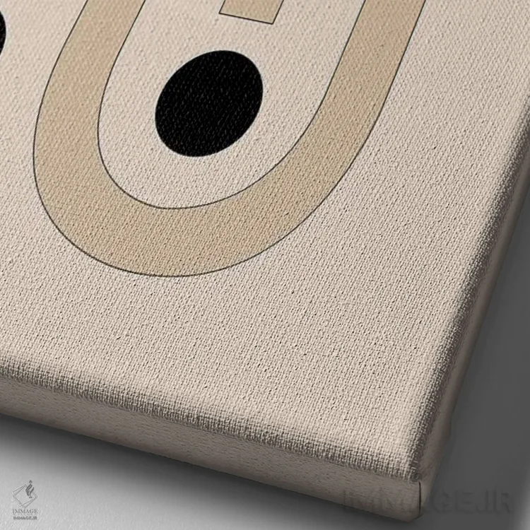 تابلو مینیمال متعادل اثر فلاور لاو چایلد - نمای نزدیک بافت بوم