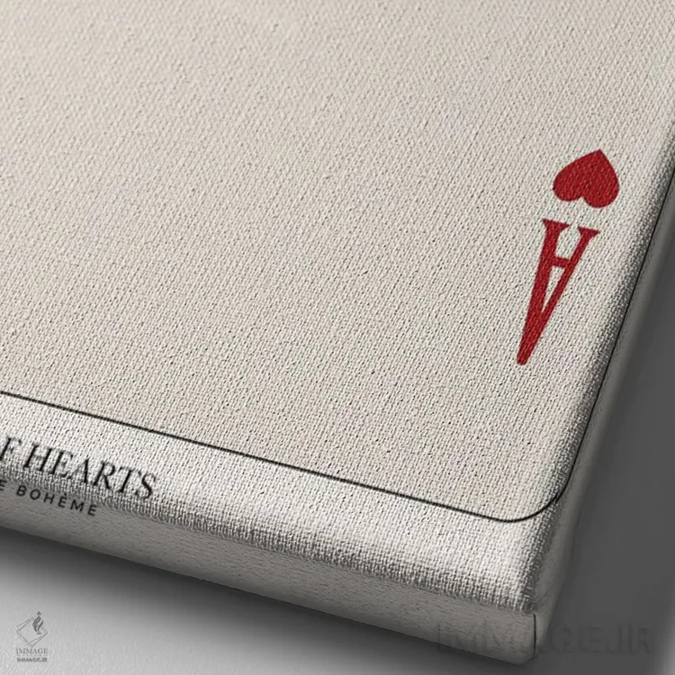 تابلو مینیمال مرا برگزین اثر فلاور لاو چایلد - نمای نزدیک بافت بوم