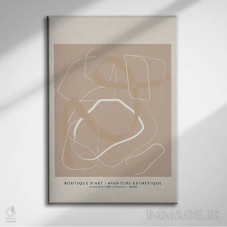 تابلو مینیمال بوتیک ۱ اثر فلاور لاو چایلد - نمای روبهرو روی دیوار