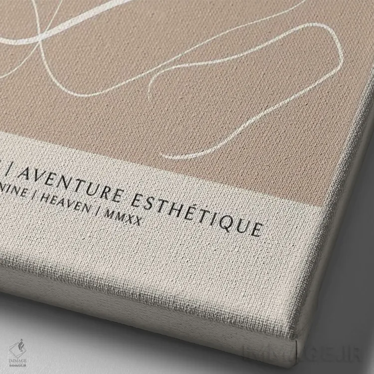 تابلو مینیمال بوتیک ۱ اثر فلاور لاو چایلد - نمای نزدیک بافت بوم