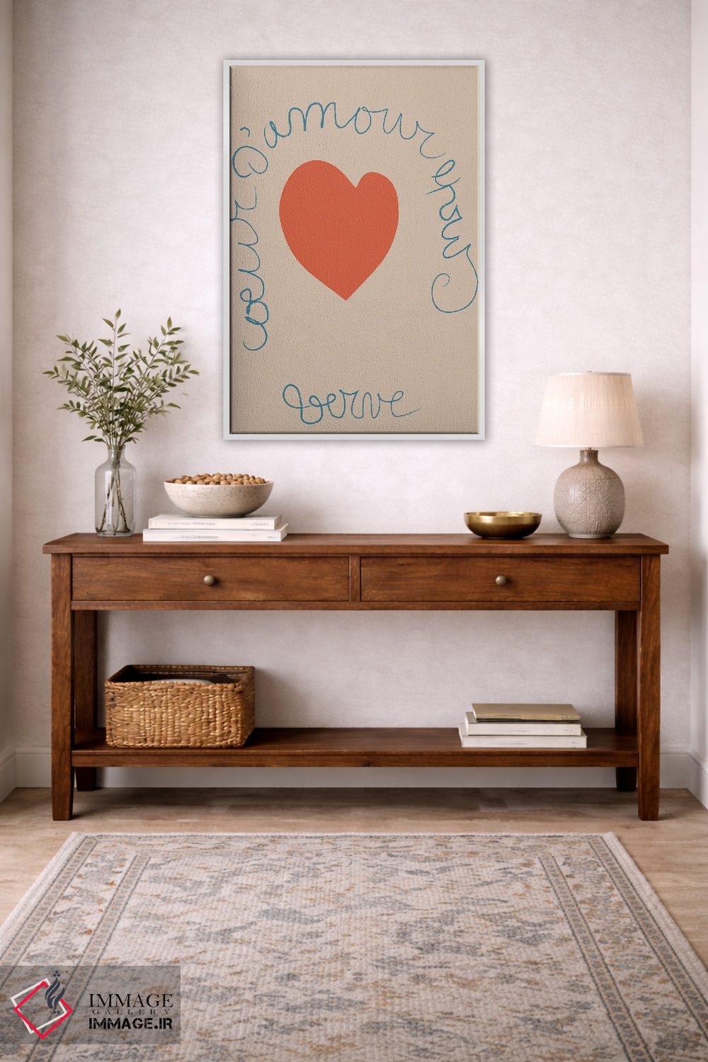 تابلو مینیمال قلب اثر فلاور لاو چایلد - D3W