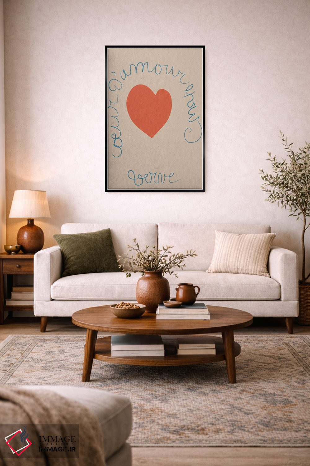 تابلو مینیمال قلب اثر فلاور لاو چایلد - D5B