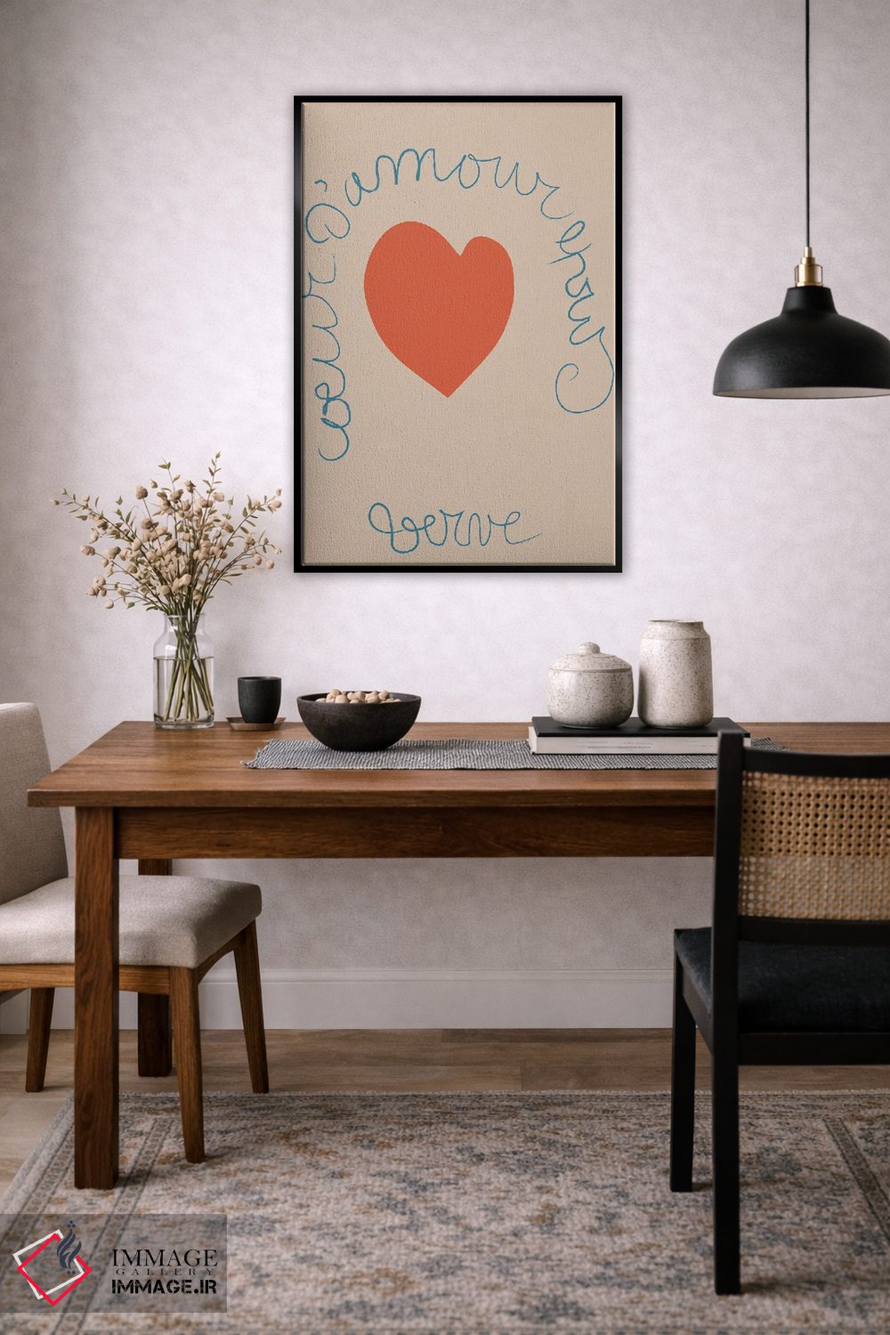 تابلو مینیمال قلب اثر فلاور لاو چایلد - D6B