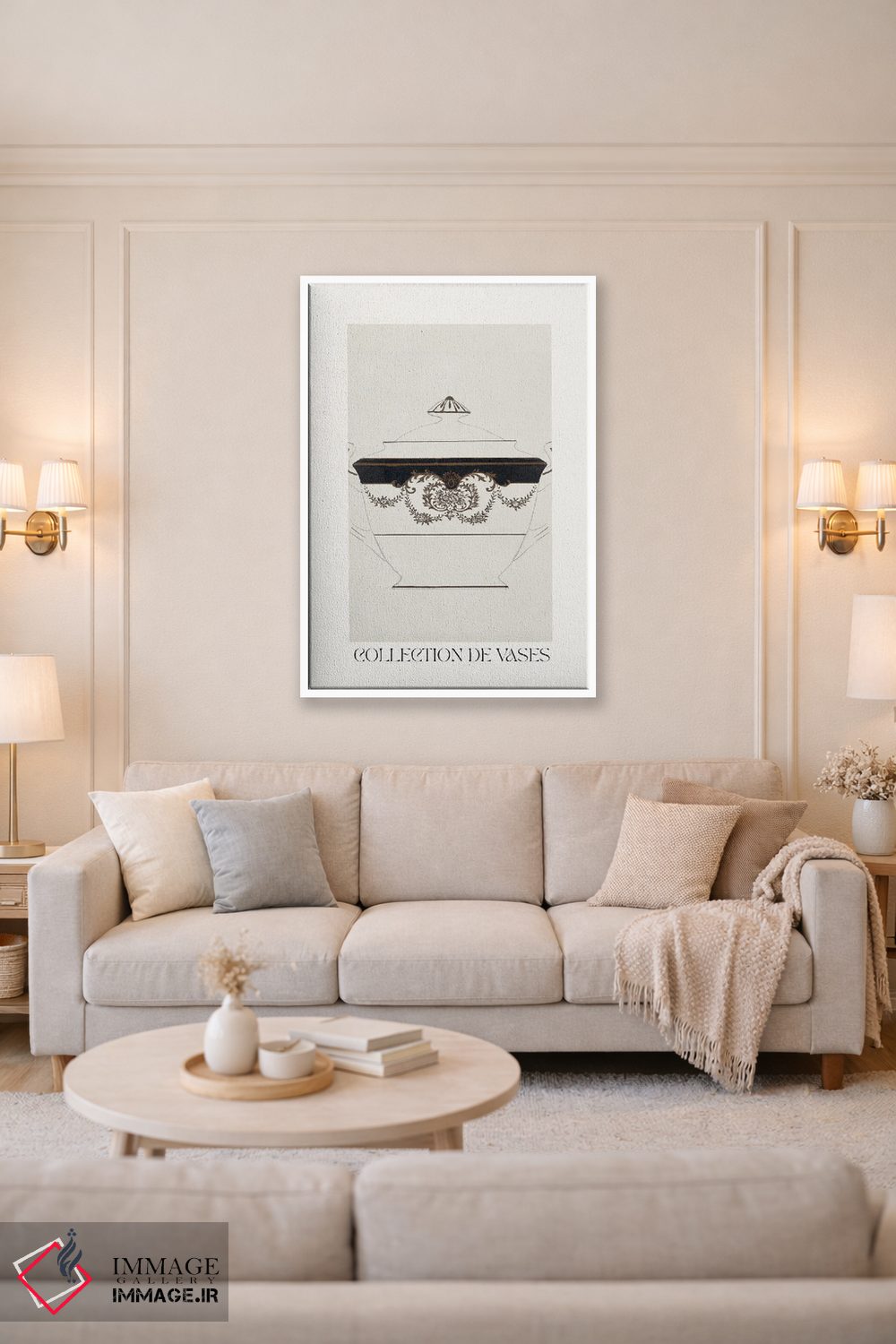 تابلو مینیمال مجموعه گلدان ها اثر فلاور لاو چایلد - D2W