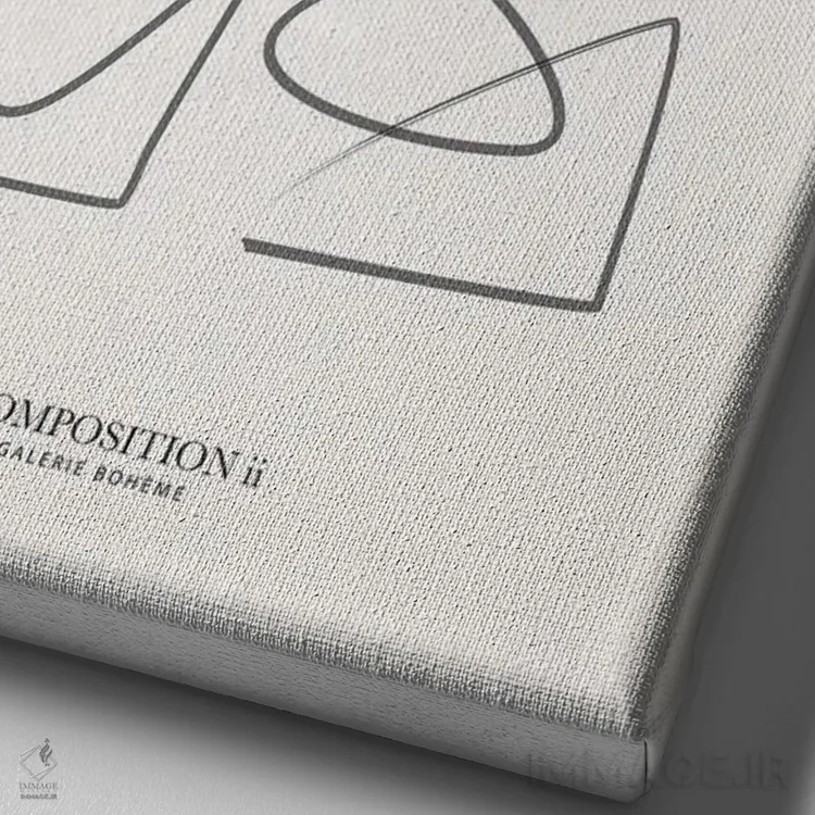 تابلو مینیمال ترکیب ۲ اثر فلاور لاو چایلد - نمای نزدیک بافت بوم