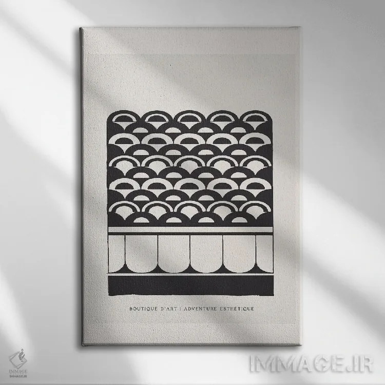 تابلو مینیمال قوس زیبایی شناسی اثر فلاور لاو چایلد - نمای روبهرو روی دیوار