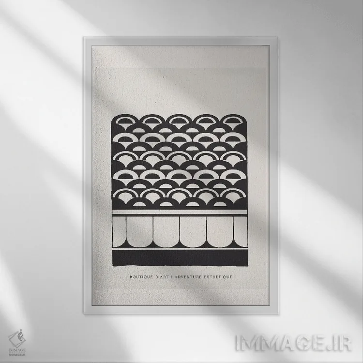 تابلو مینیمال قوس زیبایی شناسی اثر فلاور لاو چایلد - نمای قابدار سفید