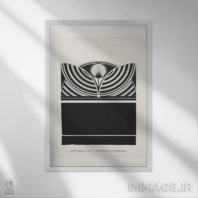 تابلو مینیمال طرح گل زیبایی شناسی اثر فلاور لاو چایلد - نمای قابدار سفید