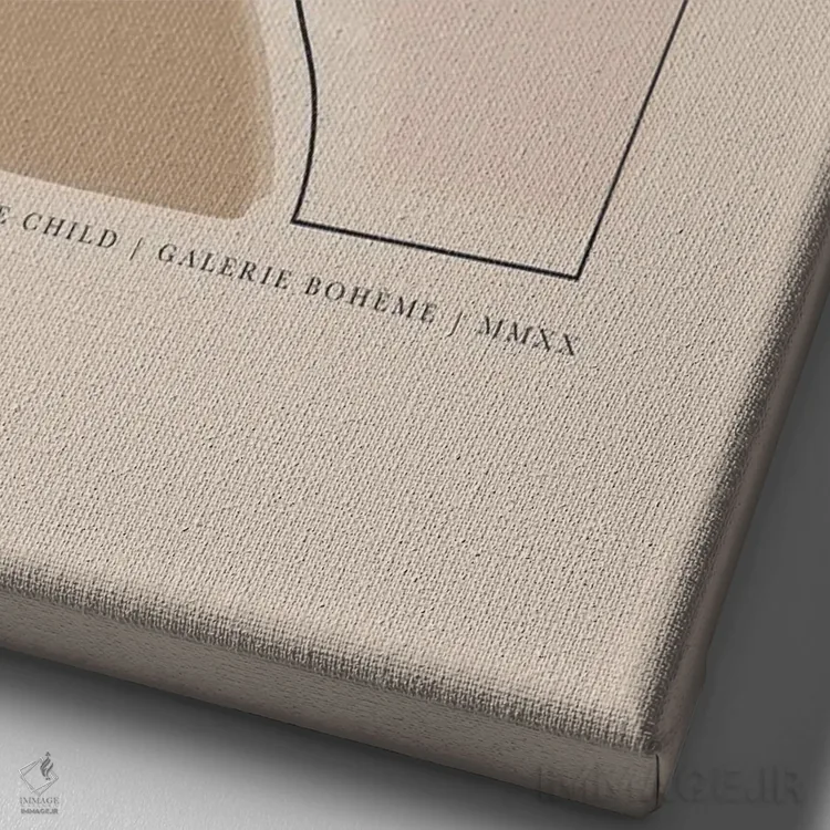 تابلو مینیمال غرق در زیبایی اثر فلاور لاو چایلد - نمای نزدیک بافت بوم