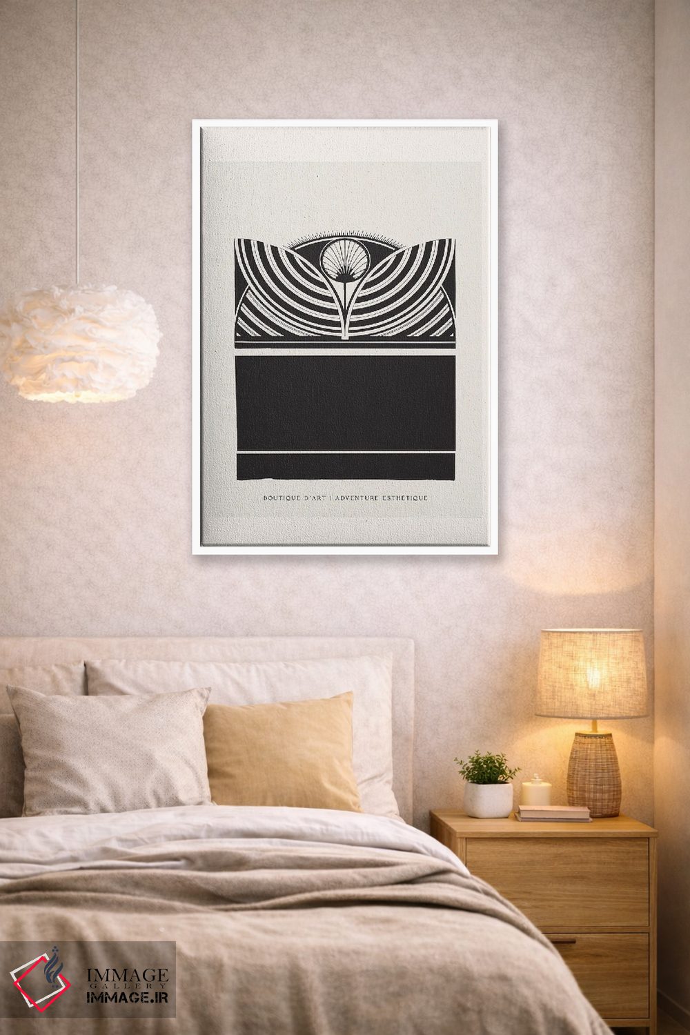 تابلو مینیمال طرح گل زیبایی شناسی اثر فلاور لاو چایلد - D1W