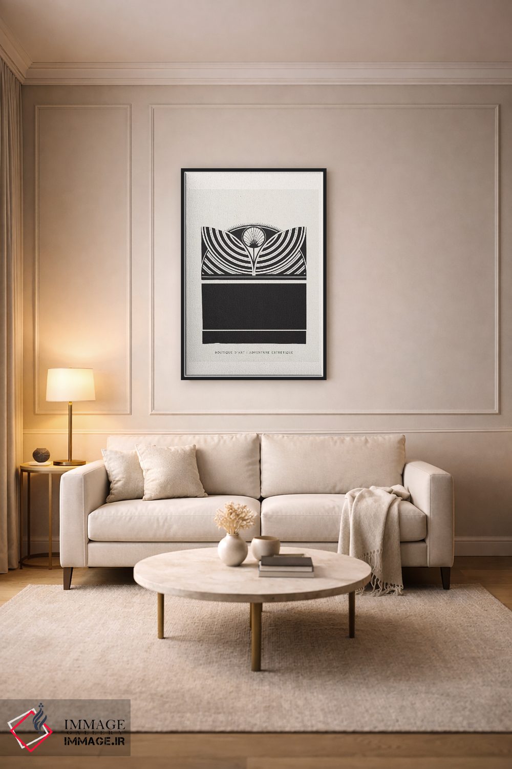 تابلو مینیمال طرح گل زیبایی شناسی اثر فلاور لاو چایلد - D4B