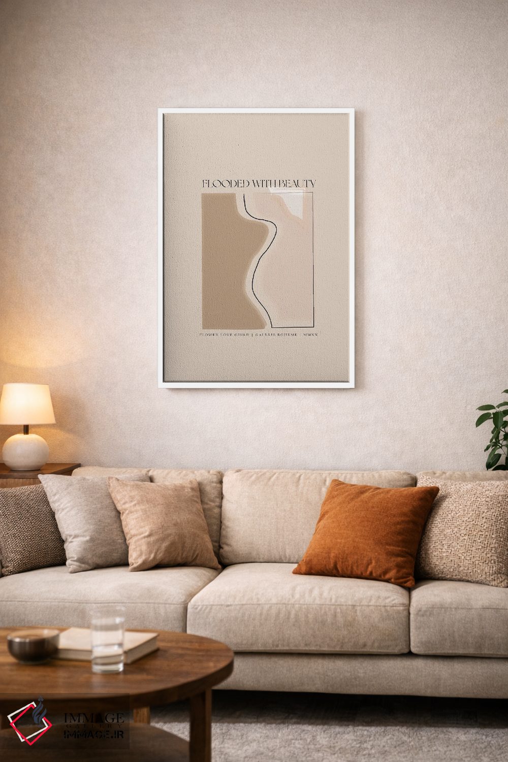 تابلو مینیمال غرق در زیبایی اثر فلاور لاو چایلد - D2W
