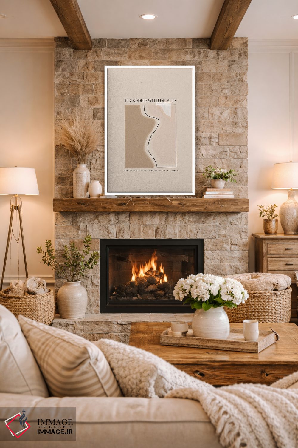 تابلو مینیمال غرق در زیبایی اثر فلاور لاو چایلد - D1W