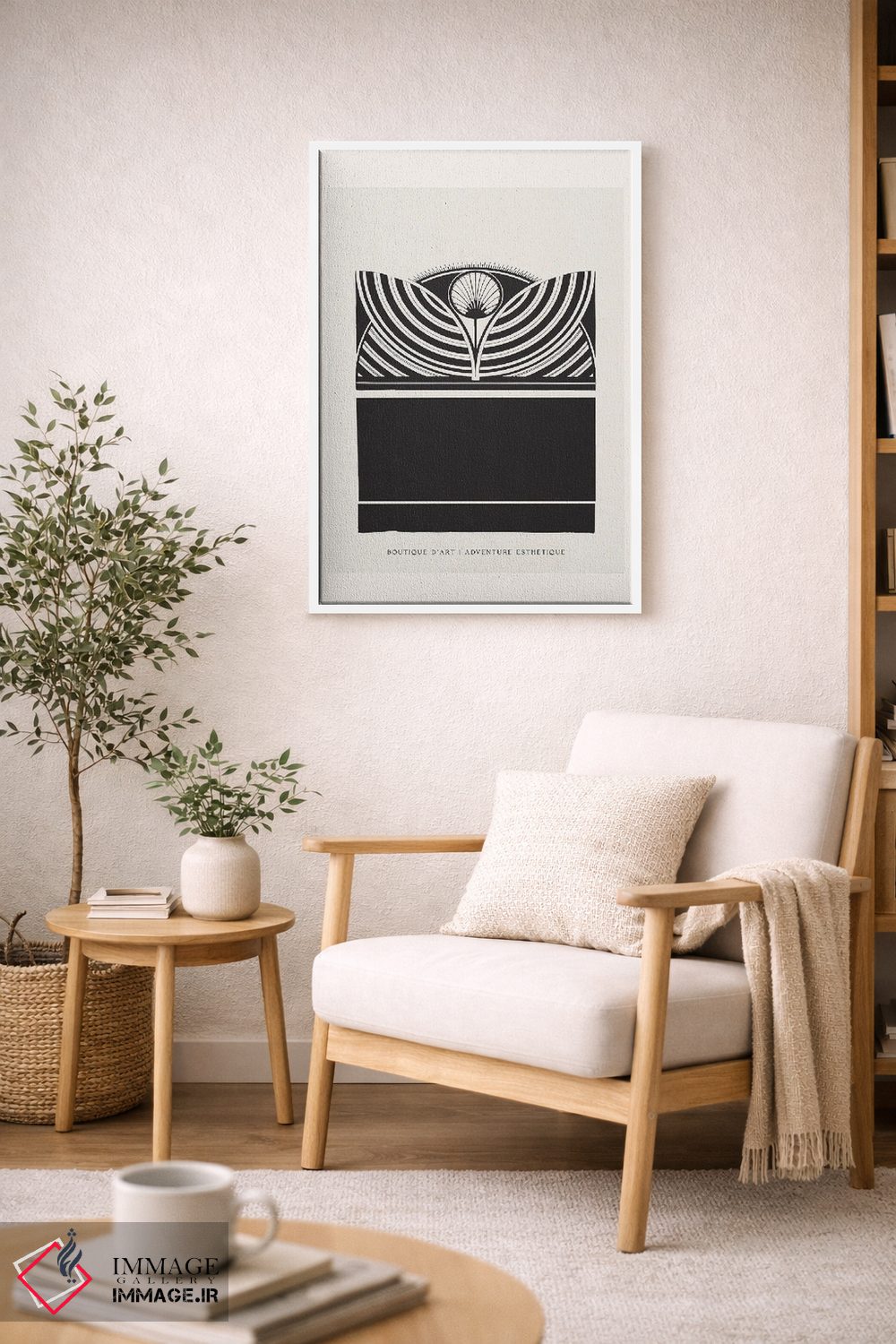 تابلو مینیمال طرح گل زیبایی شناسی اثر فلاور لاو چایلد - D6W