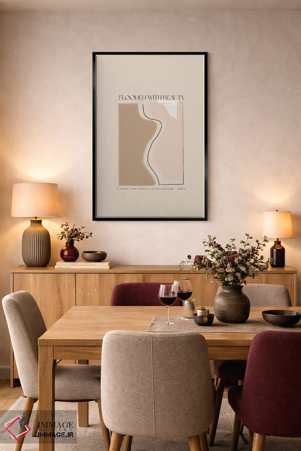 تابلو مینیمال غرق در زیبایی اثر فلاور لاو چایلد - D3B