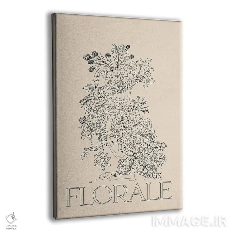 تابلو مینیمال گلنما اثر فلاور لاو چایلد - نمای پرسپکتیو محصول