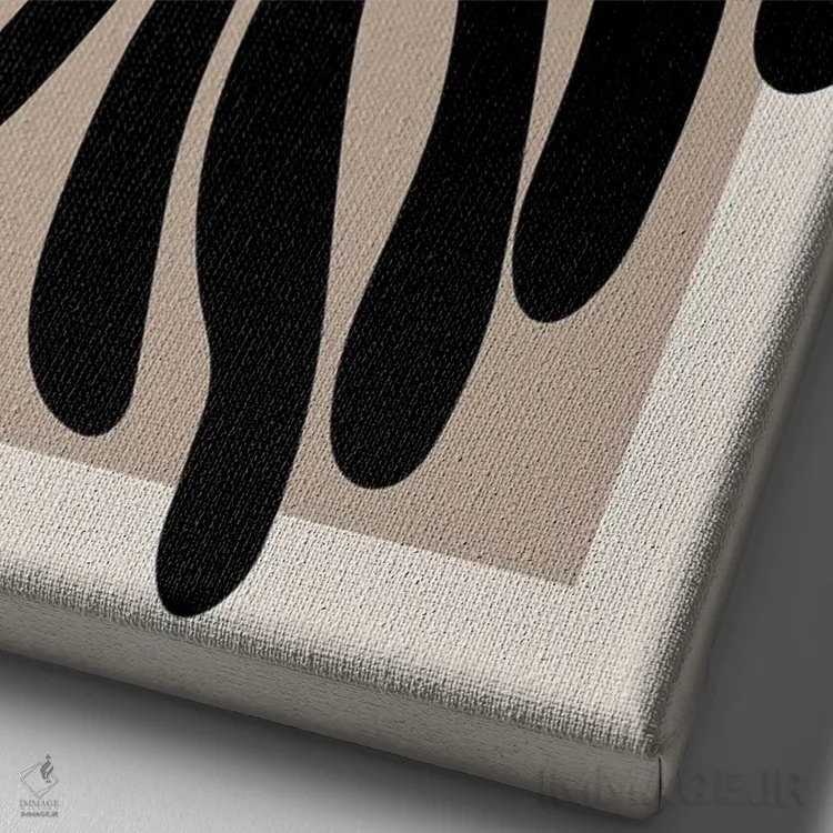 تابلو مینیمال پرگل اثر فلاور لاو چایلد - نمای نزدیک بافت بوم