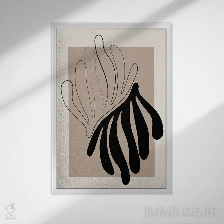 تابلو مینیمال پرگل اثر فلاور لاو چایلد - نمای قابدار سفید