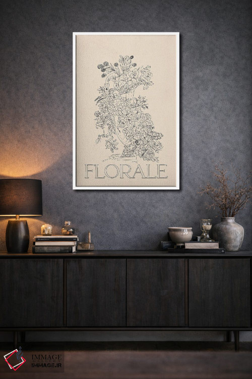 تابلو مینیمال گلنما اثر فلاور لاو چایلد - D1W